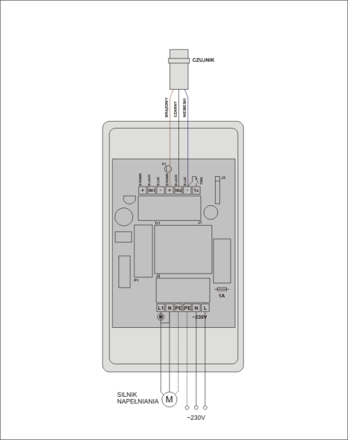 Automatyka utrzymania poziomu w zasobniku SP-1