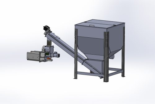 Eco-palnik Uni Max BIO 50 kW zrębek + zasobnik 0,6 m3